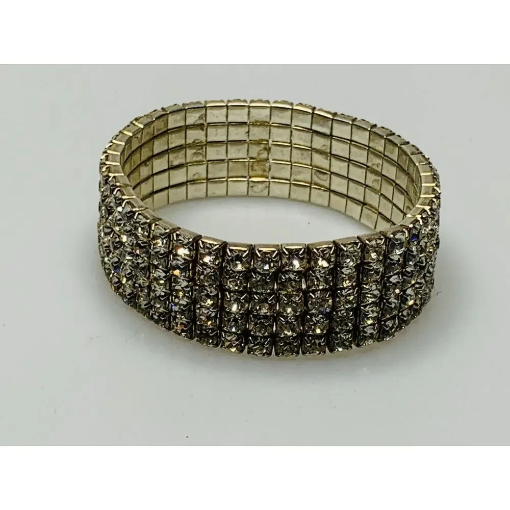 Stretch Rhinestone 5 Layer Tennis Bracelet